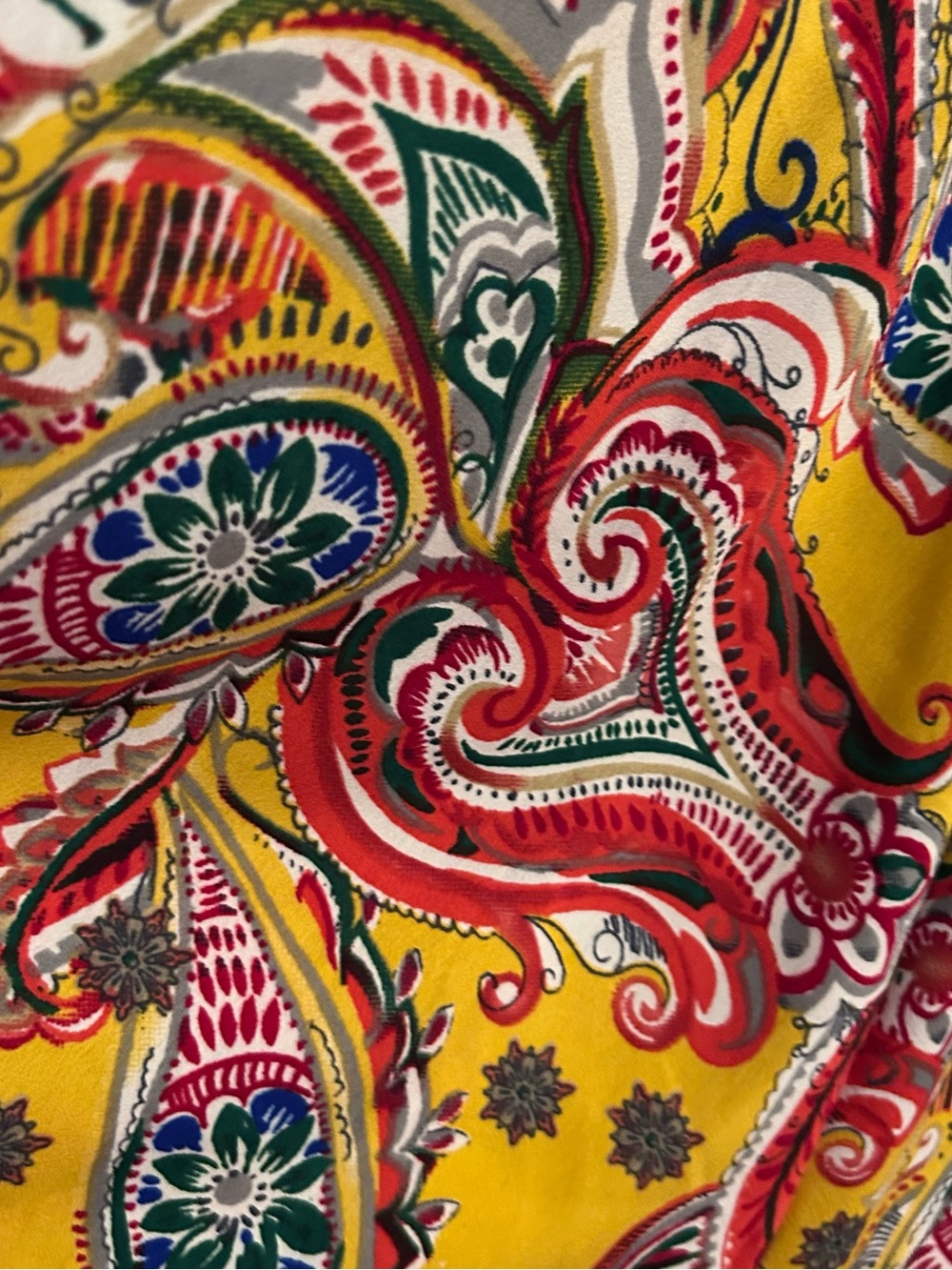 Yellow Paisley A-Line Maxi Skirt - Picture 3 of 4
